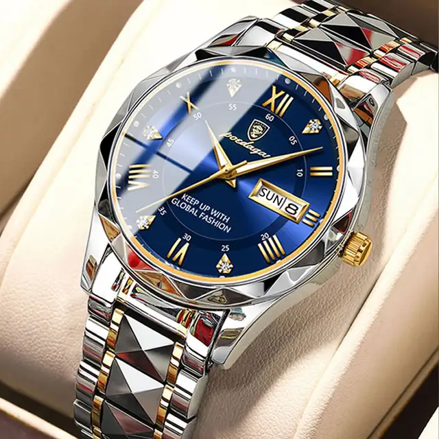 New Arrivals Fashion Luxury Men Watch Poedagar 615 Stainless Steel Wristwatch Waterproof Luminous Quartz Watches For Men