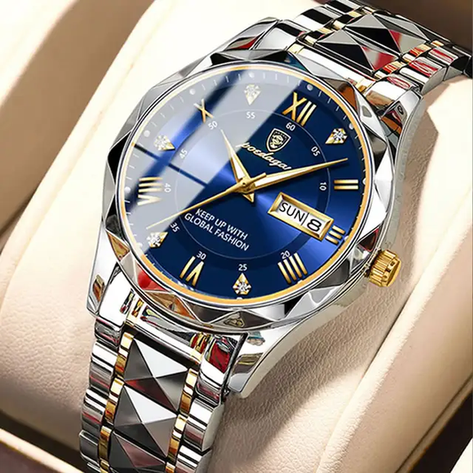 New Arrivals Fashion Luxury Men Watch Poedagar 615 Stainless Steel Wristwatch Waterproof Luminous Quartz Watches For Men