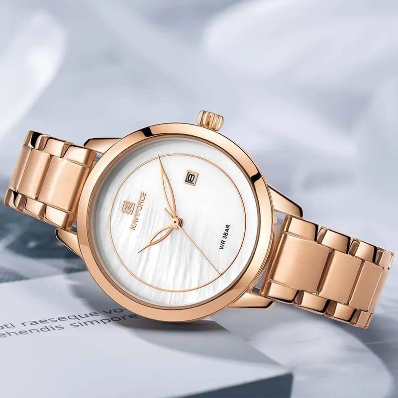 NAVIFORCE 5008 Luxury Quartz Waterproof Women's Wristwatch Ladies Girls Fashion Clock Women Watches