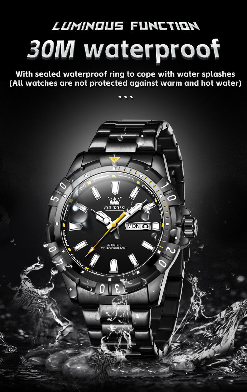 Hot Selling OLEVS Watch 5560 High Quality Quartz Movement Men's Watch Fashion Luminous Hands Week Date 30M Waterproof Watches