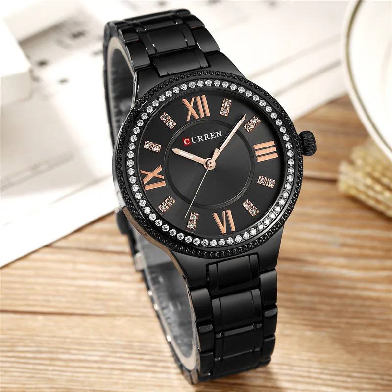 CURREN 9004 Fashion Women Watches Top Luxury Ladies Girl Wrist Watch Stainless Steel Bracelet Classic Casual Female Clock