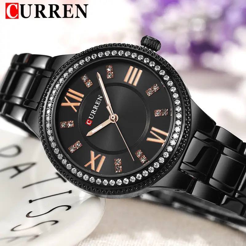 CURREN 9004 Fashion Women Watches Top Luxury Ladies Girl Wrist Watch Stainless Steel Bracelet Classic Casual Female Clock