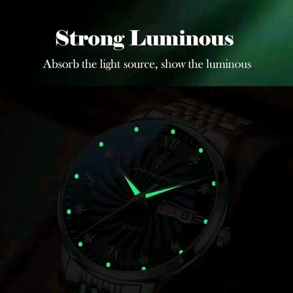 Business Casual Watch for Men POEDAGAR 836 Stainless Steel Top Quality Luxury Luminous Date Week Sport Wrist Watches