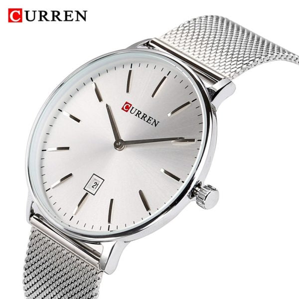 2025 Hot Sale Curren 8302 3ATM Water Resistant Casual Man Quartz Wrist Watches with Stainless Steel Mesh Band