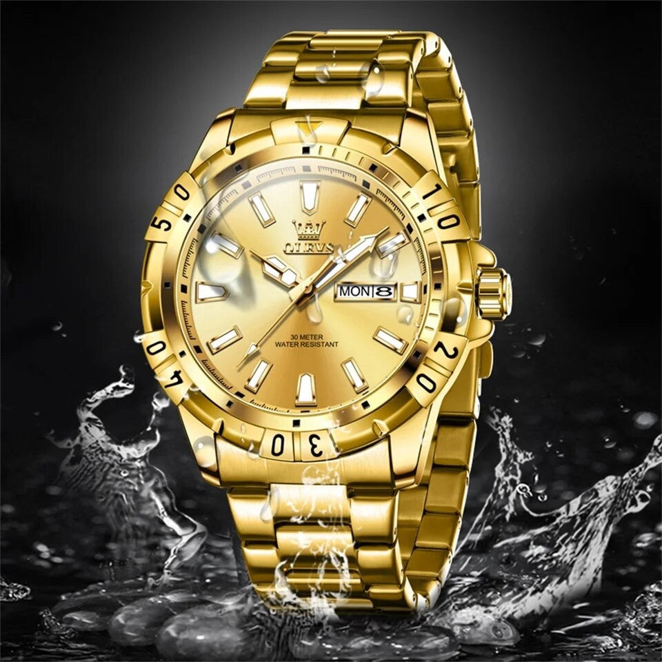 Hot Selling OLEVS Watch 5560 High Quality Quartz Movement Men's Watch Fashion Luminous Hands Week Date 30M Waterproof Watches
