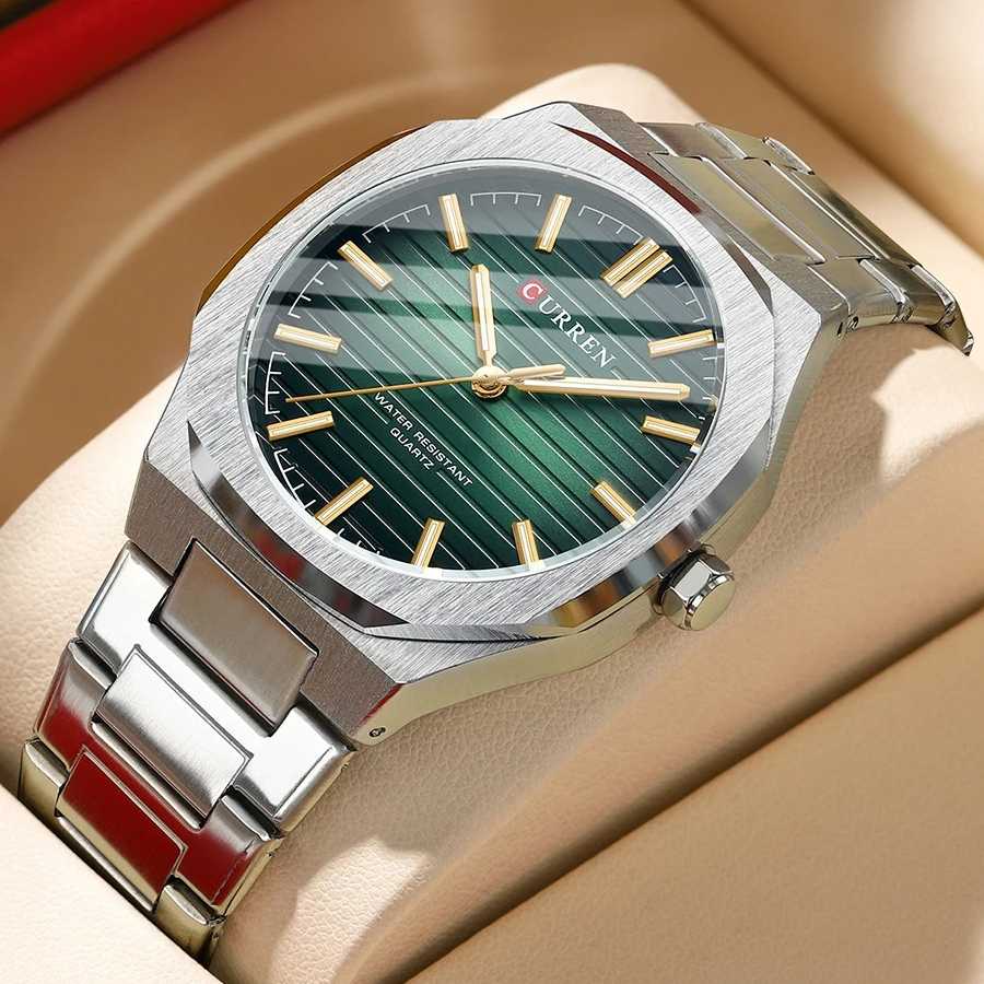 CURREN 8456 2025 Hot Sale NEW Luxury Business Luminous Men's Watches Simple Quartz Stainless Steel Clock Waterproof Wristwatch