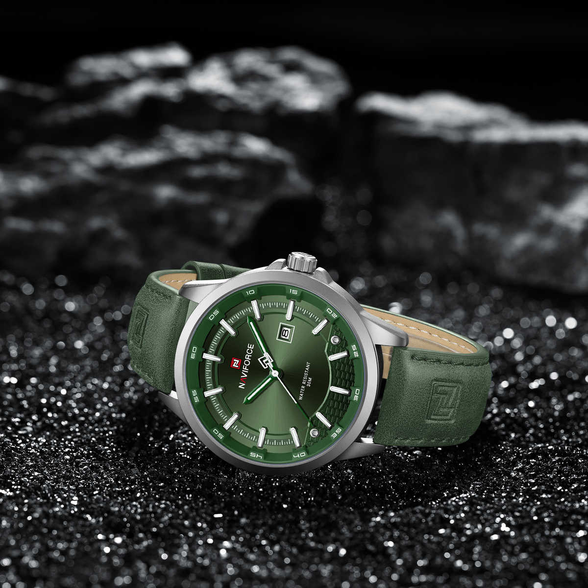 Naviforce NF9248L Antique Male Quartz Watch Low Price Genuine Leather Strap Waterproof Date Display Business Watch Design