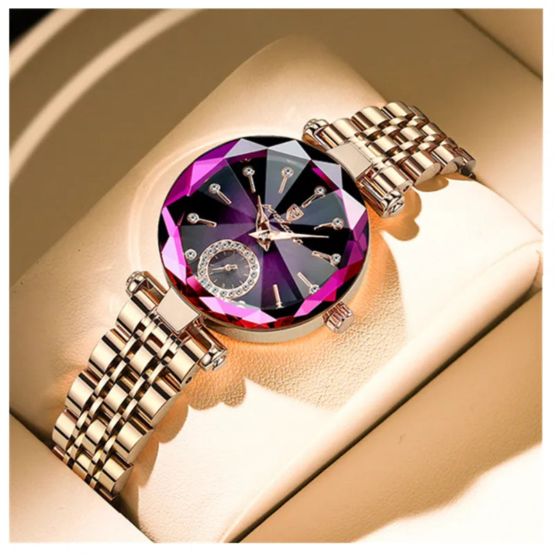 POEDAGAR Ladies Watch 719 Fashion Dress Female Bracelet Jewellery for Women Wrist Watches Diamond Girl Gift