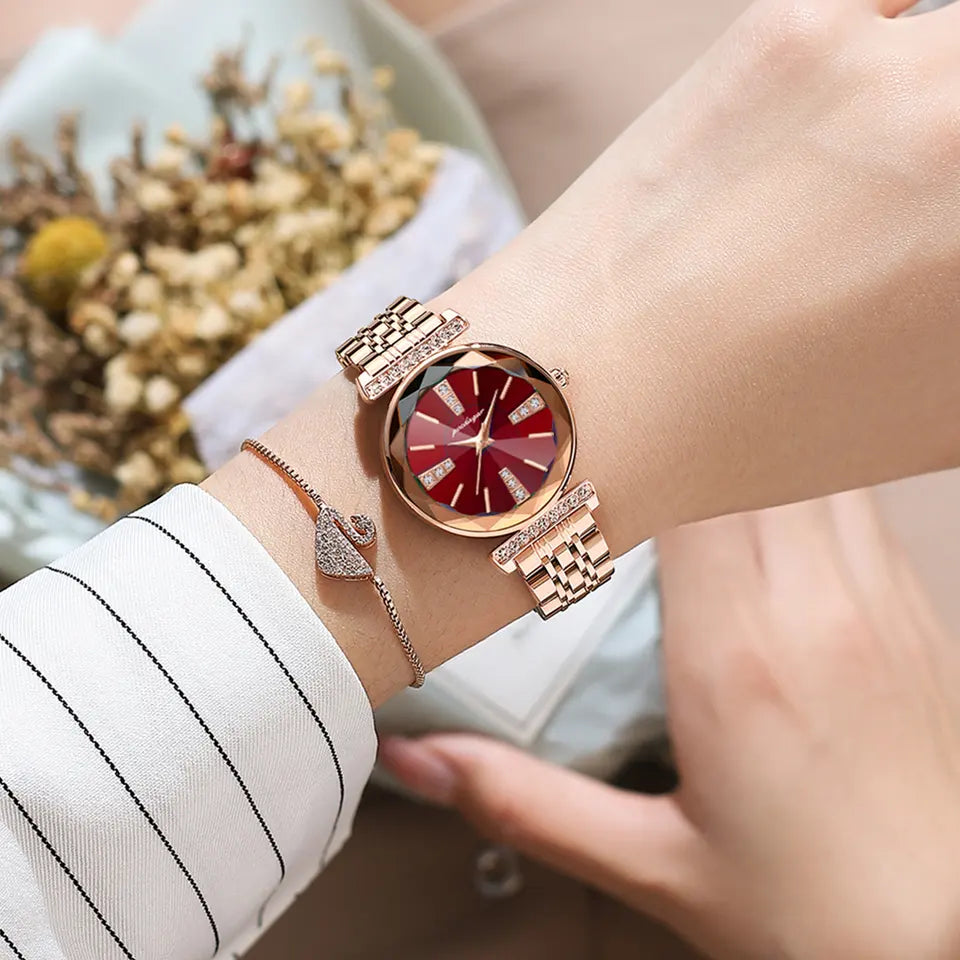 POEDAGAR 722 Luxury Watch Women Square Ladies Quartz Watch Luminous Waterproof Stainless Steel Women's Watches