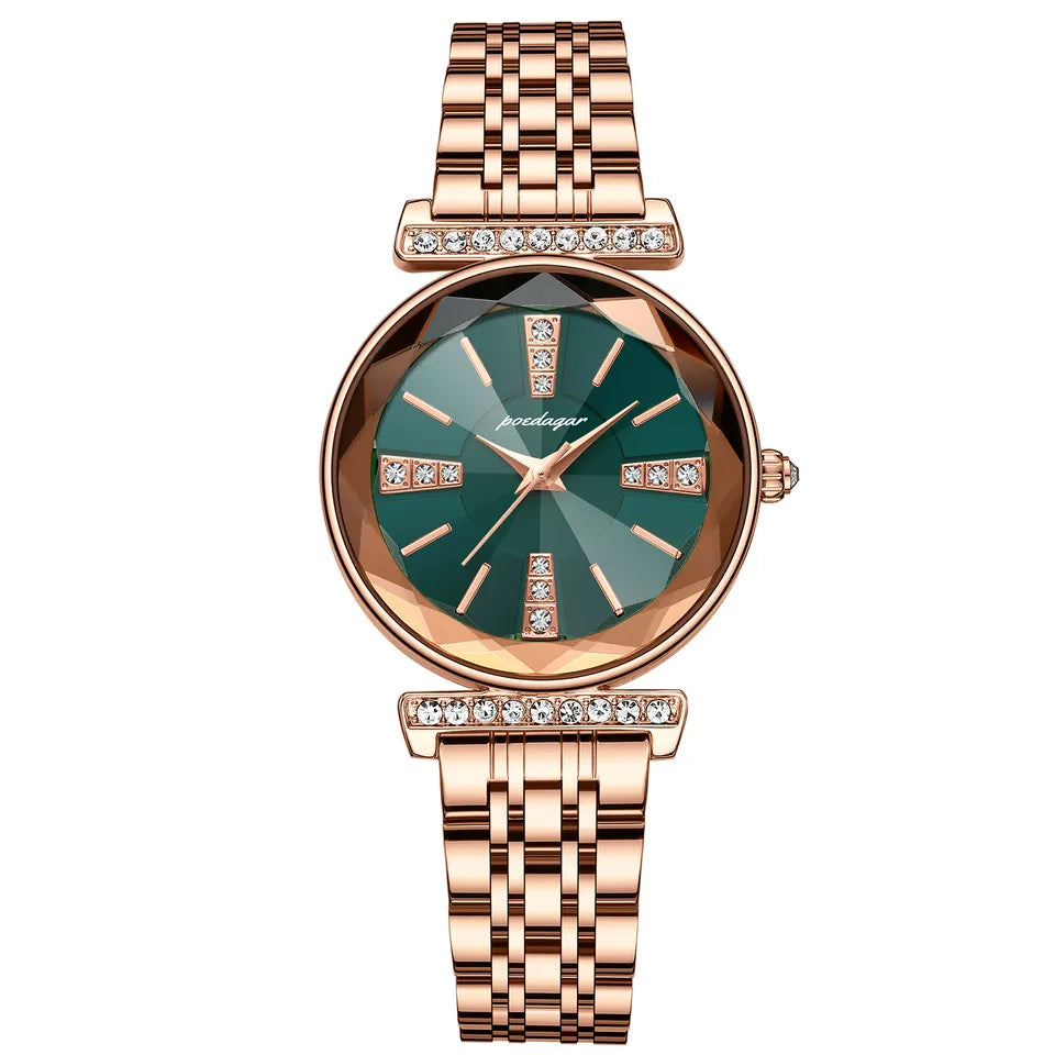 POEDAGAR 722 Luxury Watch Women Square Ladies Quartz Watch Luminous Waterproof Stainless Steel Women's Watches