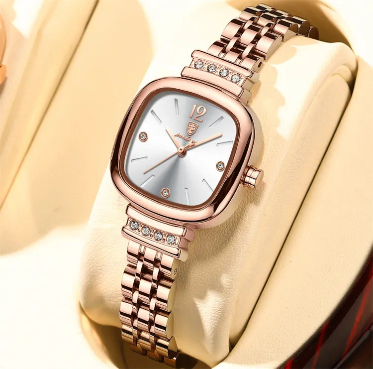 Poedagar 710 High Quality Stainless Steel Watch Strap Top Brand Waterproof Quartz Women's Wrist Watches Casual Sport Watch For Girls