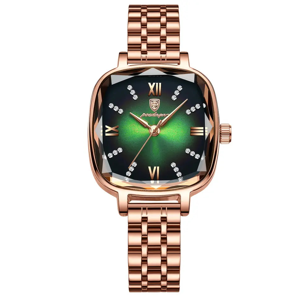 POEDAGAR 712 Luxury Crystal Women Quartz Watches Top Brand Fashion Diamond Ladies Watch Steel Female Wristwatch
