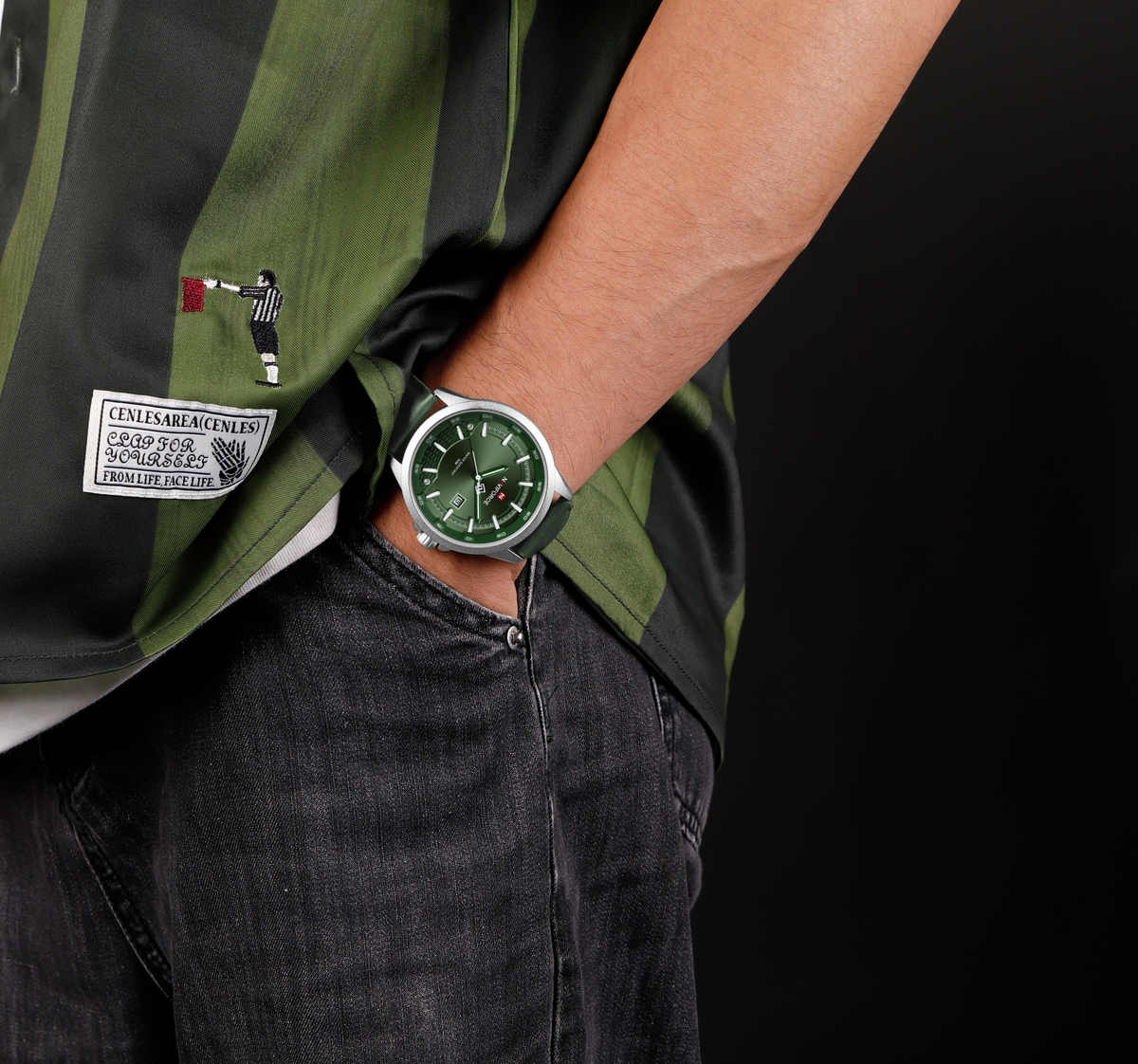 Naviforce NF9248L Antique Male Quartz Watch Low Price Genuine Leather Strap Waterproof Date Display Business Watch Design