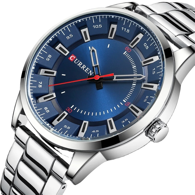 Fashion brand wrist watch CURREN 8406 men's business large dial waterproof quartz watch