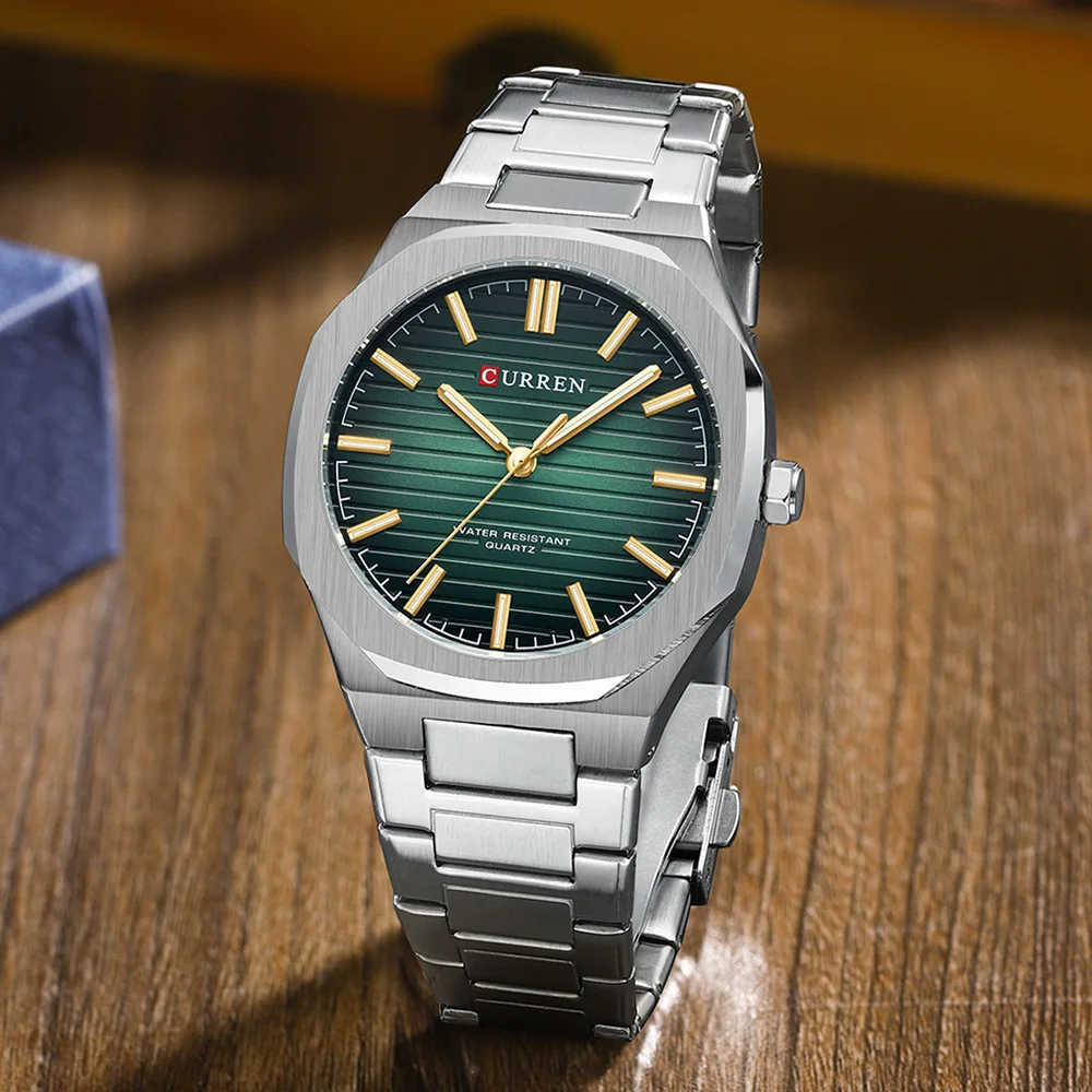 CURREN 8456 2025 Hot Sale NEW Luxury Business Luminous Men's Watches Simple Quartz Stainless Steel Clock Waterproof Wristwatch