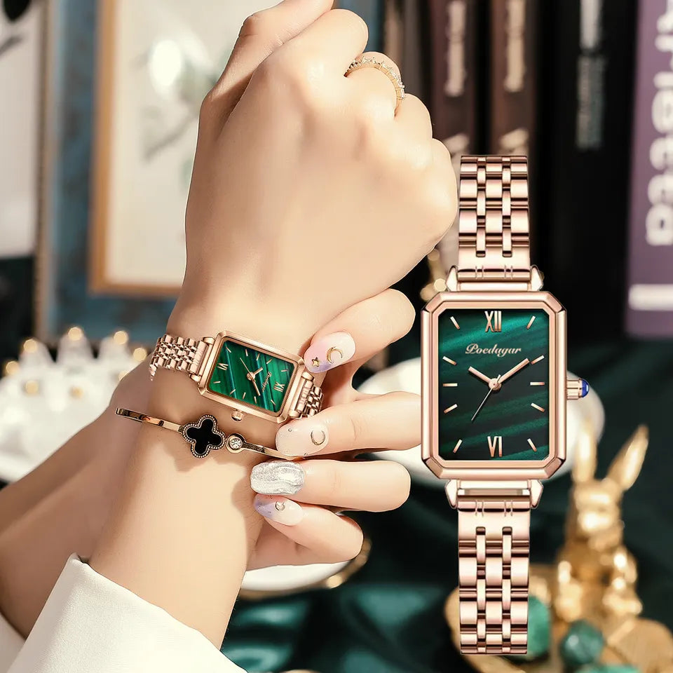 POEDAGAR 622 Women Watches Simple Fashion Ladies Quartz Watch Rose Gold Stainless Steel Luxury Wristwatch