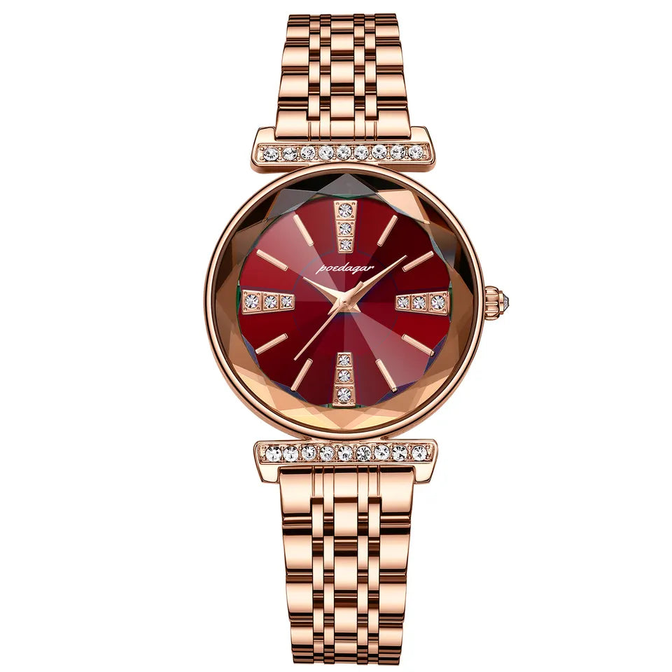 POEDAGAR 722 Luxury Watch Women Square Ladies Quartz Watch Luminous Waterproof Stainless Steel Women's Watches