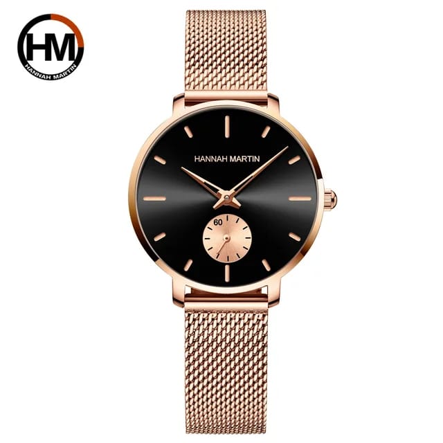 Stylish Personalized HANNAH MARTIN 1335 Women Quartz Watch Perfect Stainless Steel band waterproofing decorations Simple Casual