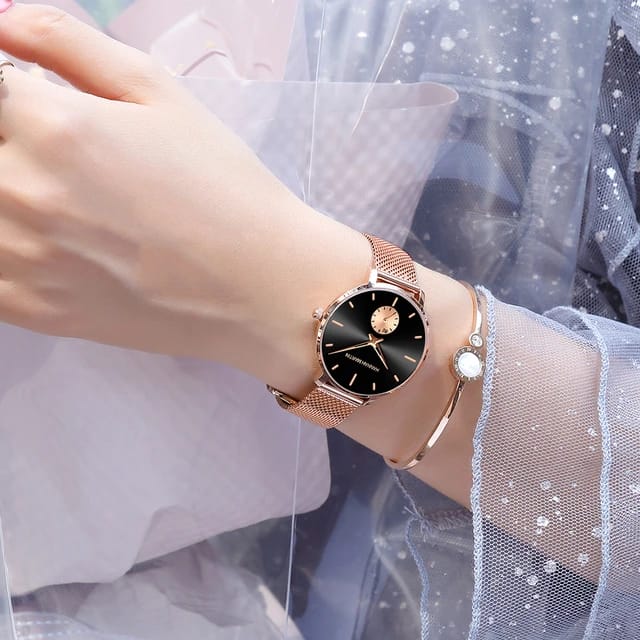 Stylish Personalized HANNAH MARTIN 1335 Women Quartz Watch Perfect Stainless Steel band waterproofing decorations Simple Casual