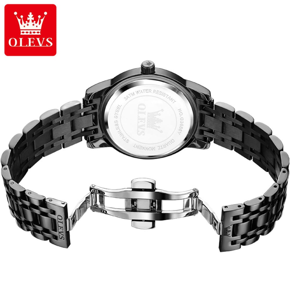 OLEVS 3656 Brand Business Wristwatch Luxury Men's Quartz Original Man Watch Classic Stainless Steel Strap Waterproof Watches