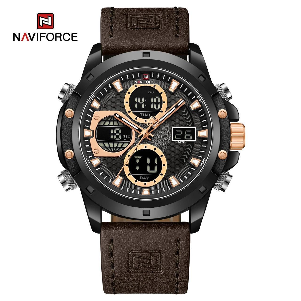 Naviforce Watch Diver 9225 New Design Multifunctional LED Display Electronic Wristwatch Digital Watch for Men