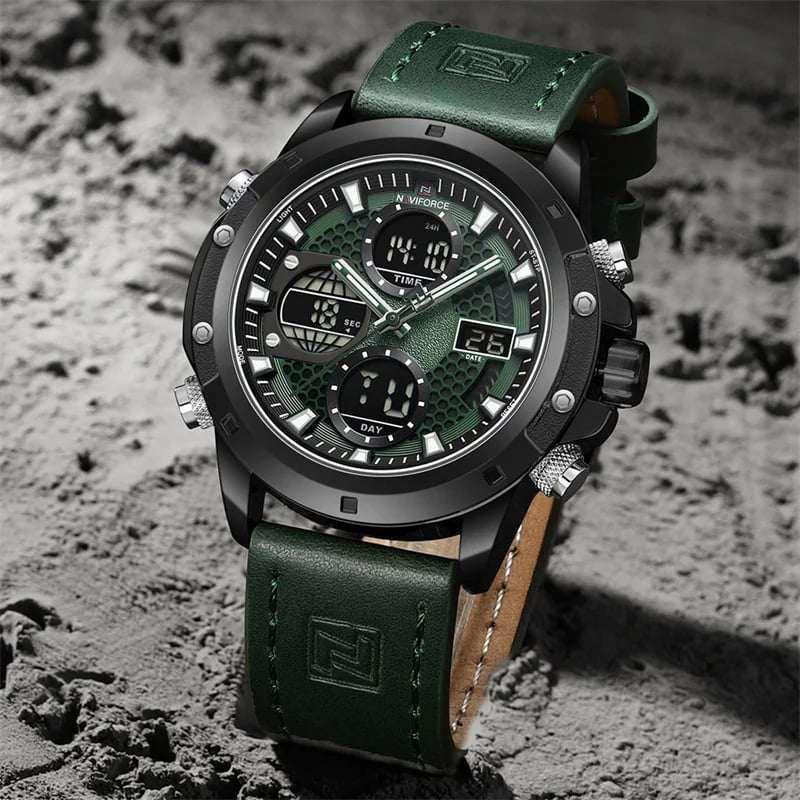 Naviforce Watch Diver 9225 New Design Multifunctional LED Display Electronic Wristwatch Digital Watch for Men
