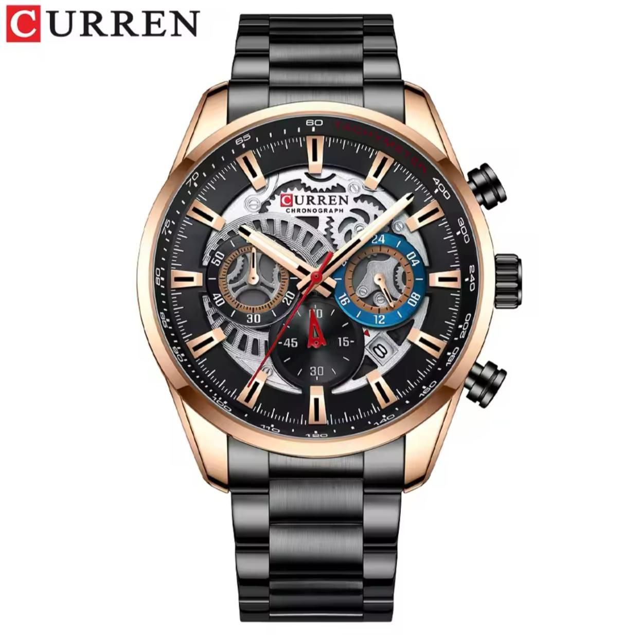 Casual Quartz CURREN 8391 Wristwatches with Luminous hands Sport Chronograph Clock Stainless Steel Wrist Watches for Male