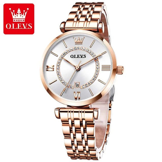Fashion Lady Dress Gift WristWatch OLEVS 6892  Minimalist Casual Business Watch For Lady Stainless Steel Power Reserve Lady Clock