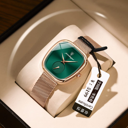 POEDAGAR Luxury Watch for Women POEDAGAR 783 Waterproof Stainless Steel Mesh Strap Quartz Ladies Watch High Quality Women's Watches Female Clock