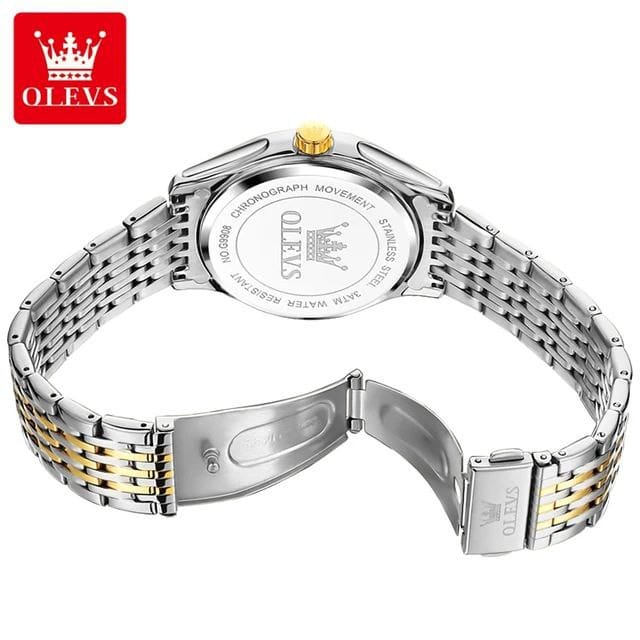 New OLEVS 9908 Watch Men Fashion Sport Quartz Clock Leather Watch for Man Waterproof Chronograph Watch