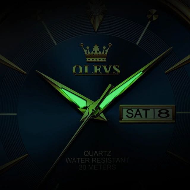 New OLEVS 9908 Watch Men Fashion Sport Quartz Clock Leather Watch for Man Waterproof Chronograph Watch