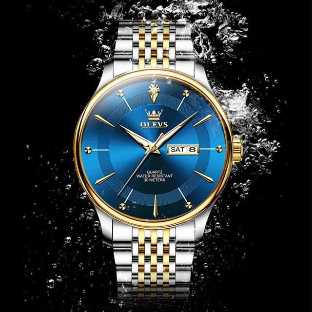 New OLEVS 9908 Watch Men Fashion Sport Quartz Clock Leather Watch for Man Waterproof Chronograph Watch