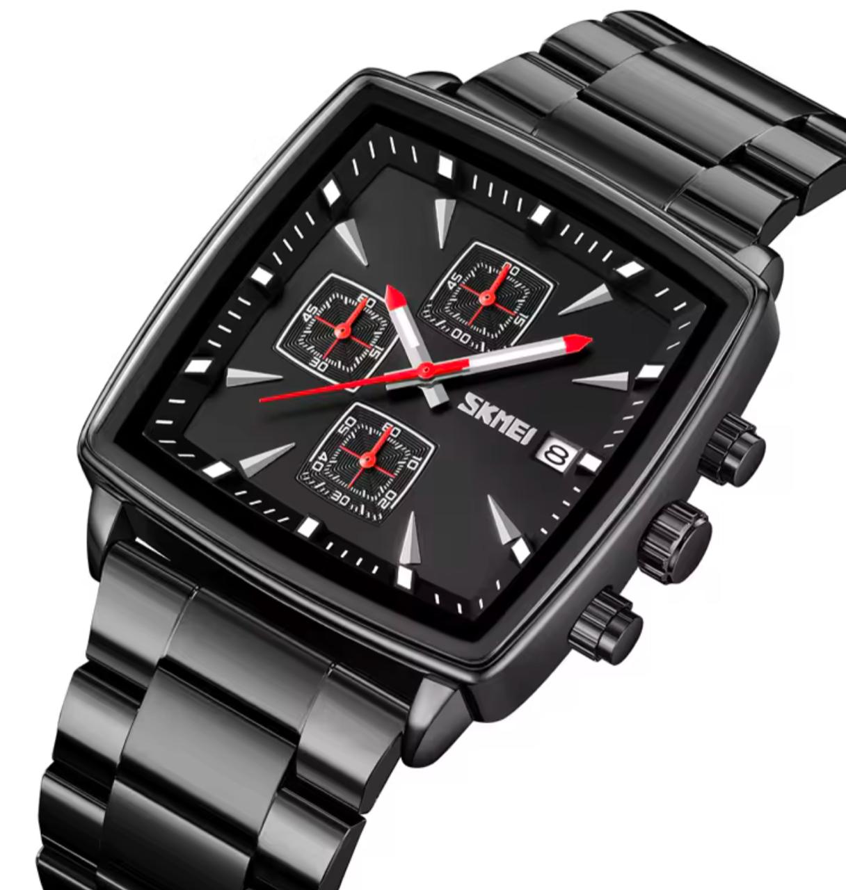Square Luxury Quartz Watches Waterproof Stainless Steel Mens watch SKMEI 9931 Chronograph Watch for Men