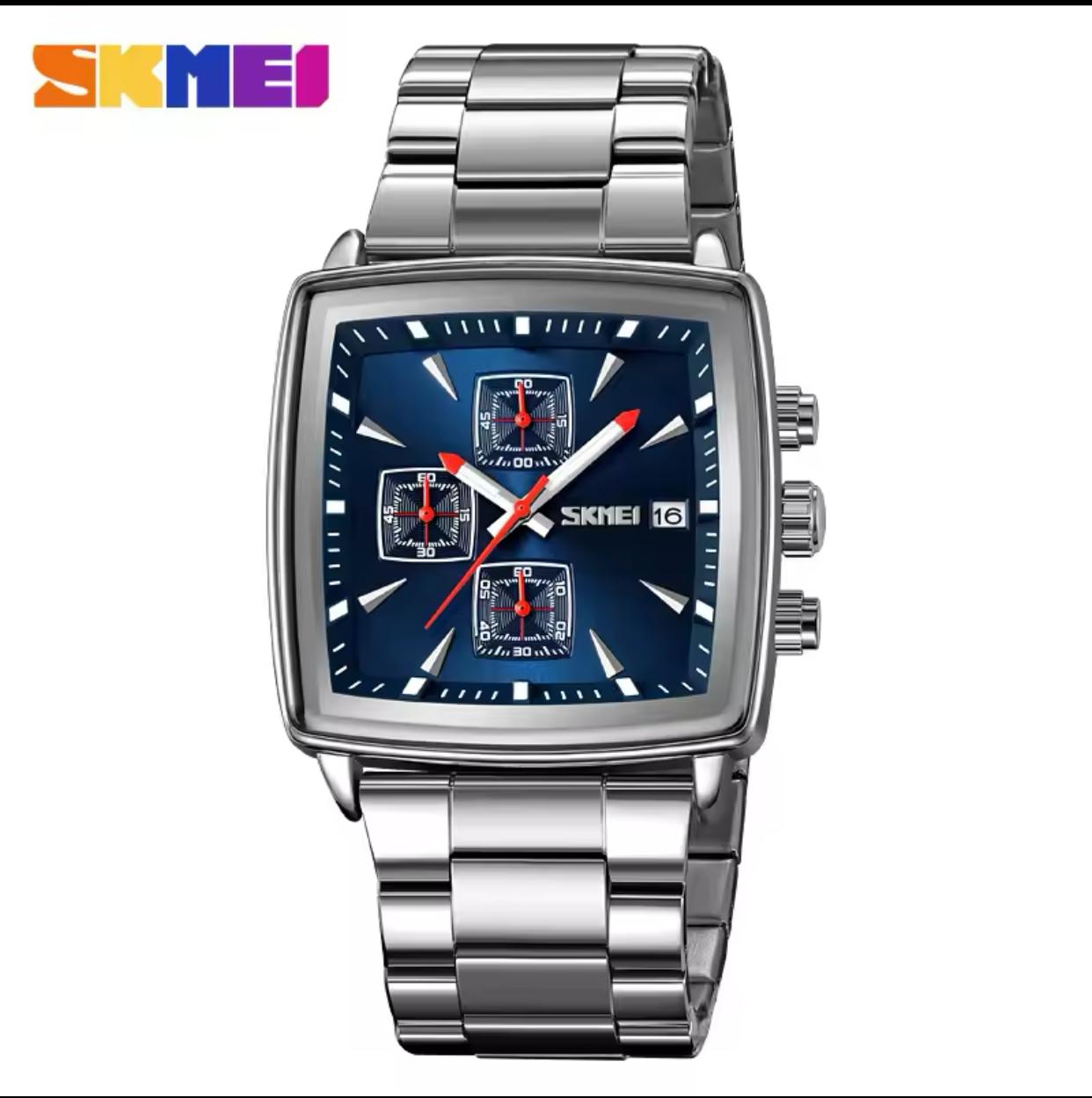 Square Luxury Quartz Watches Waterproof Stainless Steel Mens watch SKMEI 9931 Chronograph Watch for Men