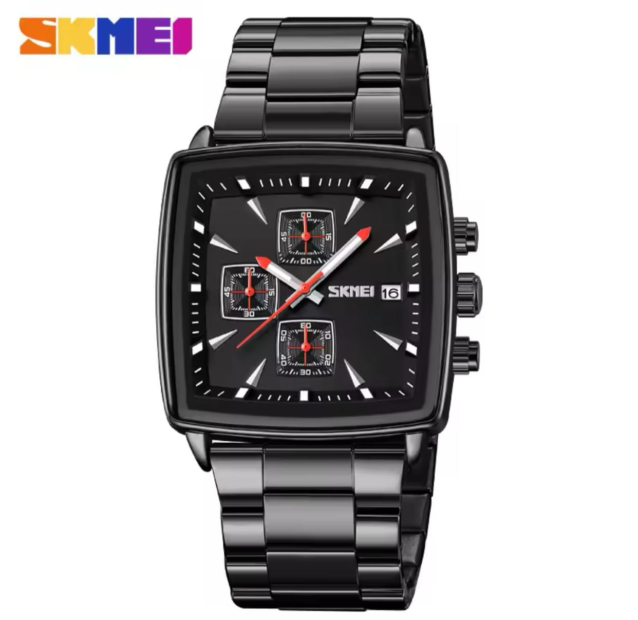 Square Luxury Quartz Watches Waterproof Stainless Steel Mens watch SKMEI 9931 Chronograph Watch for Men