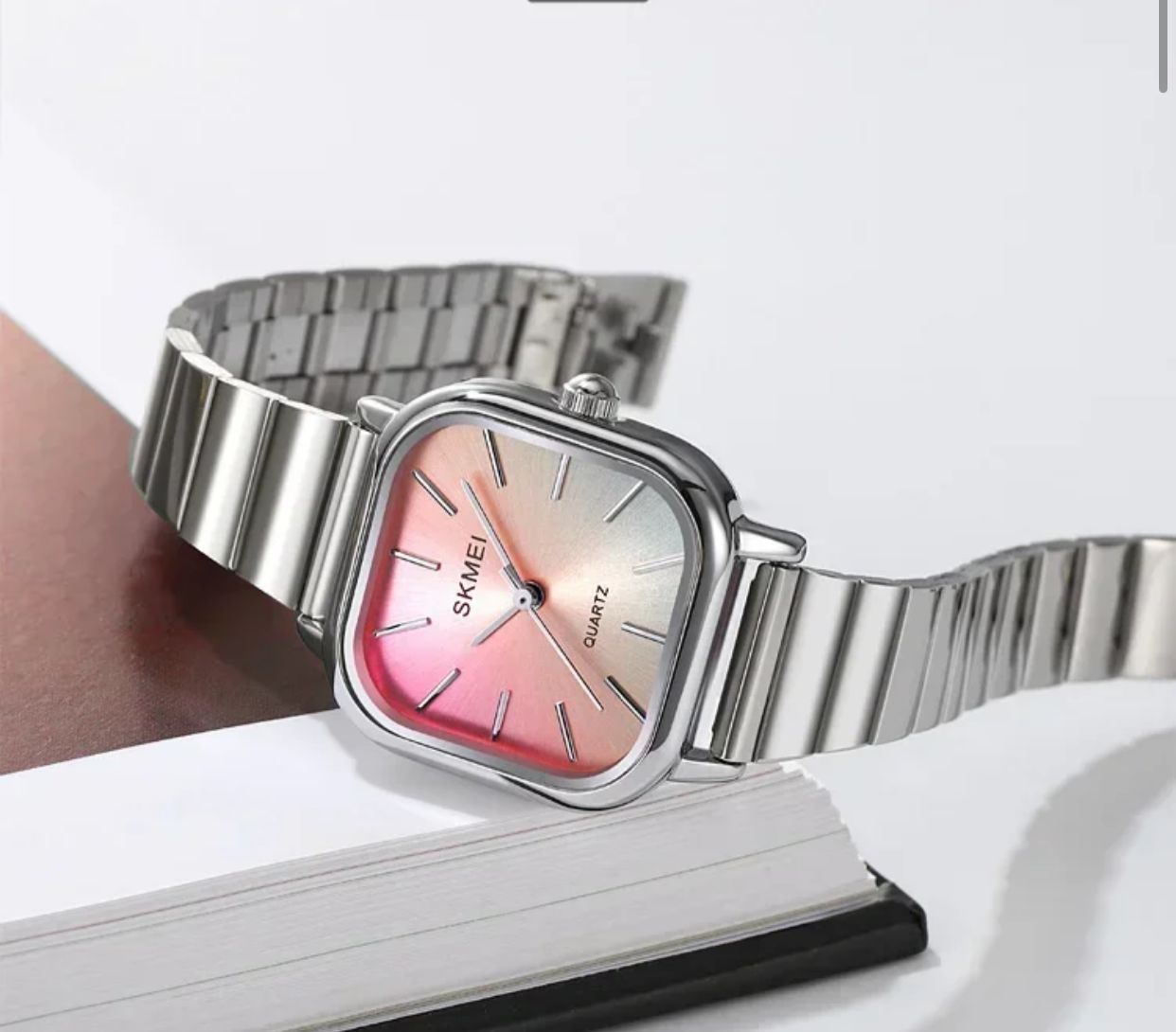 Women's Watch Skmei 2190 High Quality Quartz Movement Stainless Steel Band 30M Waterproof Fashion Ladies Sports Watch For Girls