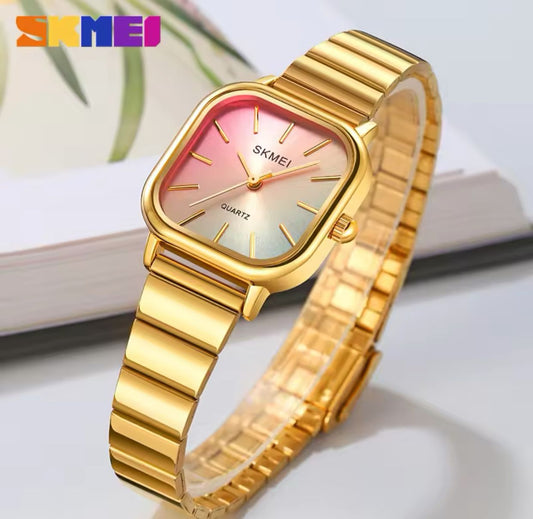 Women's Watch Skmei 2190 High Quality Quartz Movement Stainless Steel Band 30M Waterproof Fashion Ladies Sports Watch For Girls
