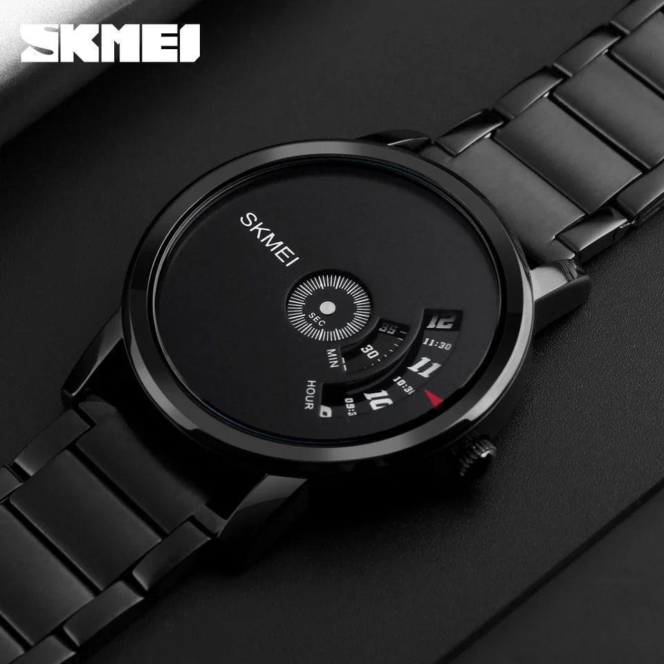 Creative 1260 Skmei Pointless Ultra Thin 3ATM Life Waterproof Quartz Movement Men Wristwatch Luxury Unique Minimalist