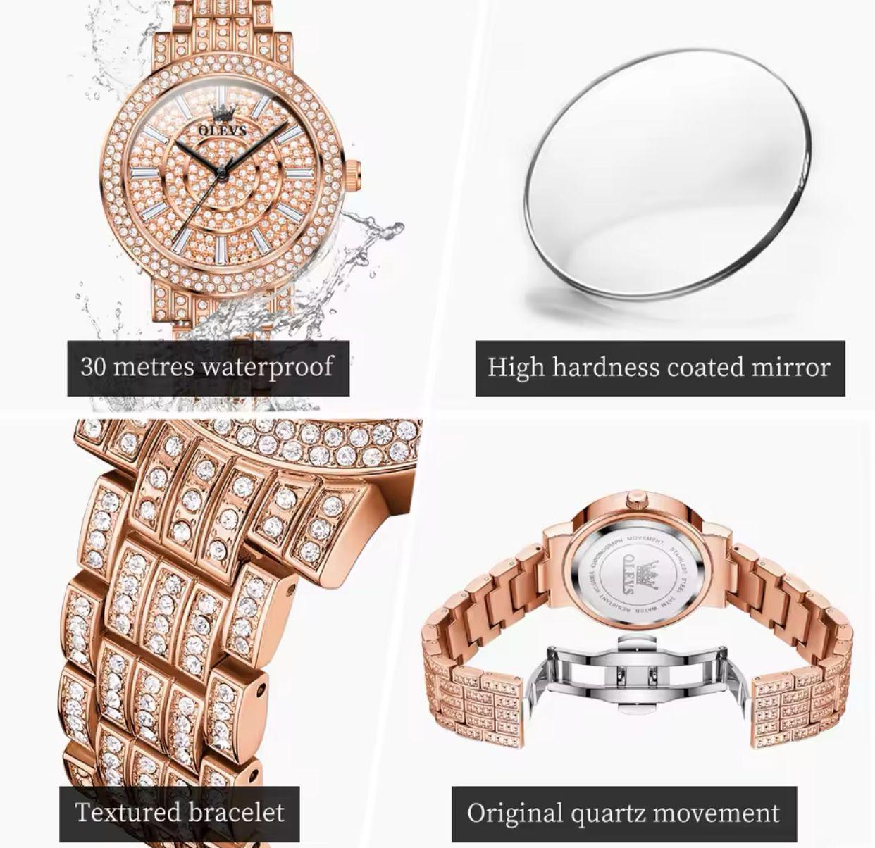 New Top Selling Watches Olevs 9904 full Diamond Women Watch