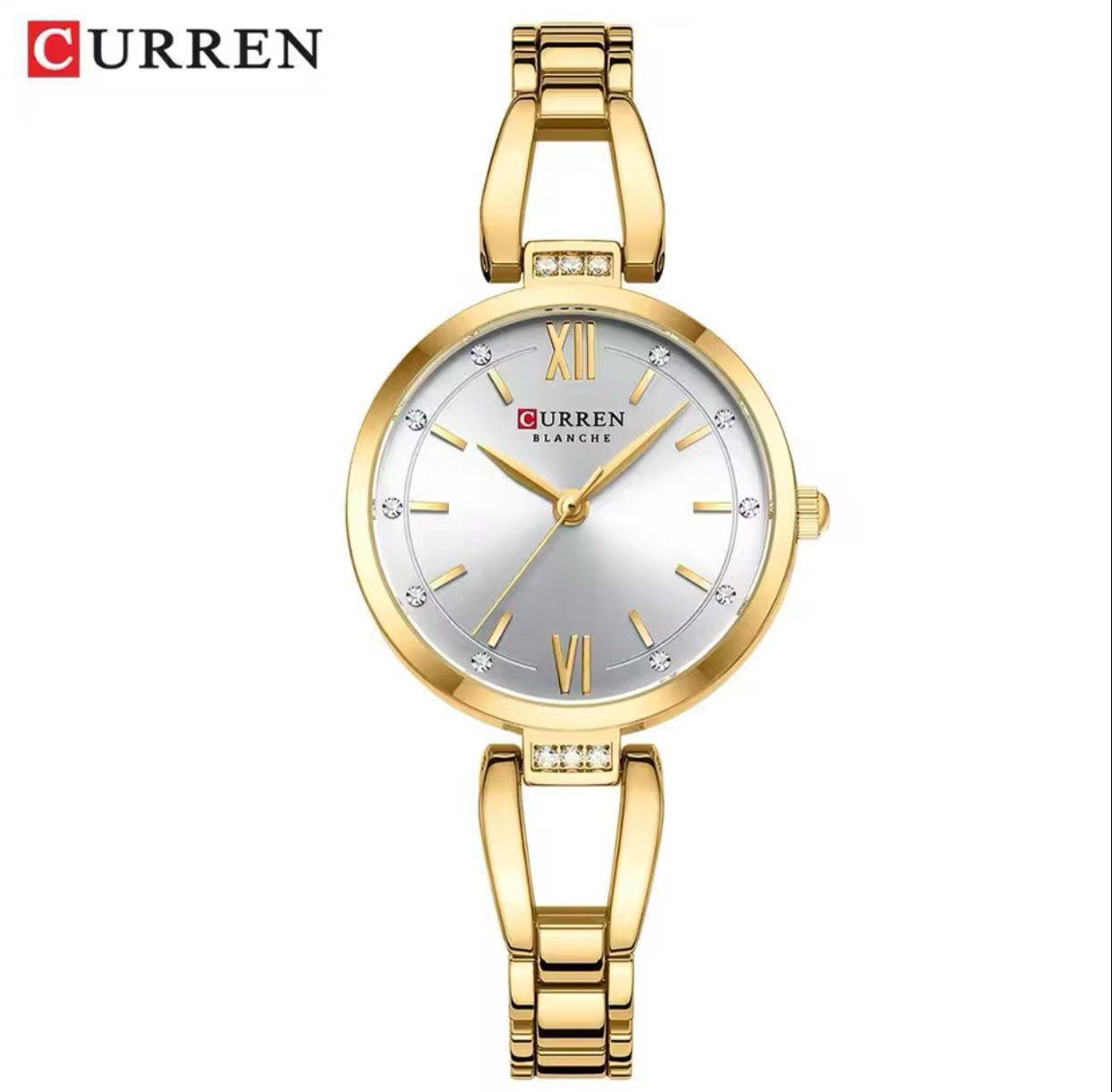 Hot Sale Luxury Elegance Stainless Steel Bracelet Wristwatch For Women CURREN 9092 High Quality Ladies Quartz Watch