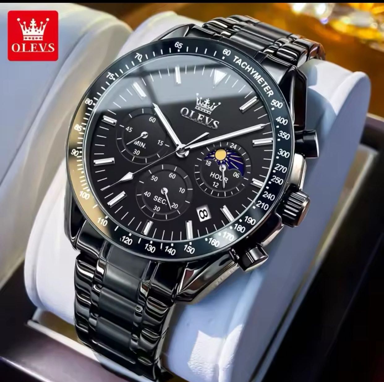 Fashion Luxury Quartz Movement OLEVS 3618 For Men's Watch 30M Life Waterproof Wrist Luminous Hands Auto Date Chronograph Watch