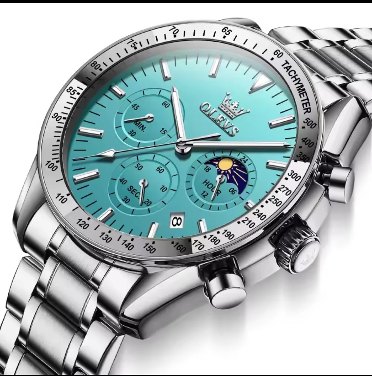 Fashion Luxury Quartz Movement OLEVS 3618 For Men's Watch 30M Life Waterproof Wrist Luminous Hands Auto Date Chronograph Watch