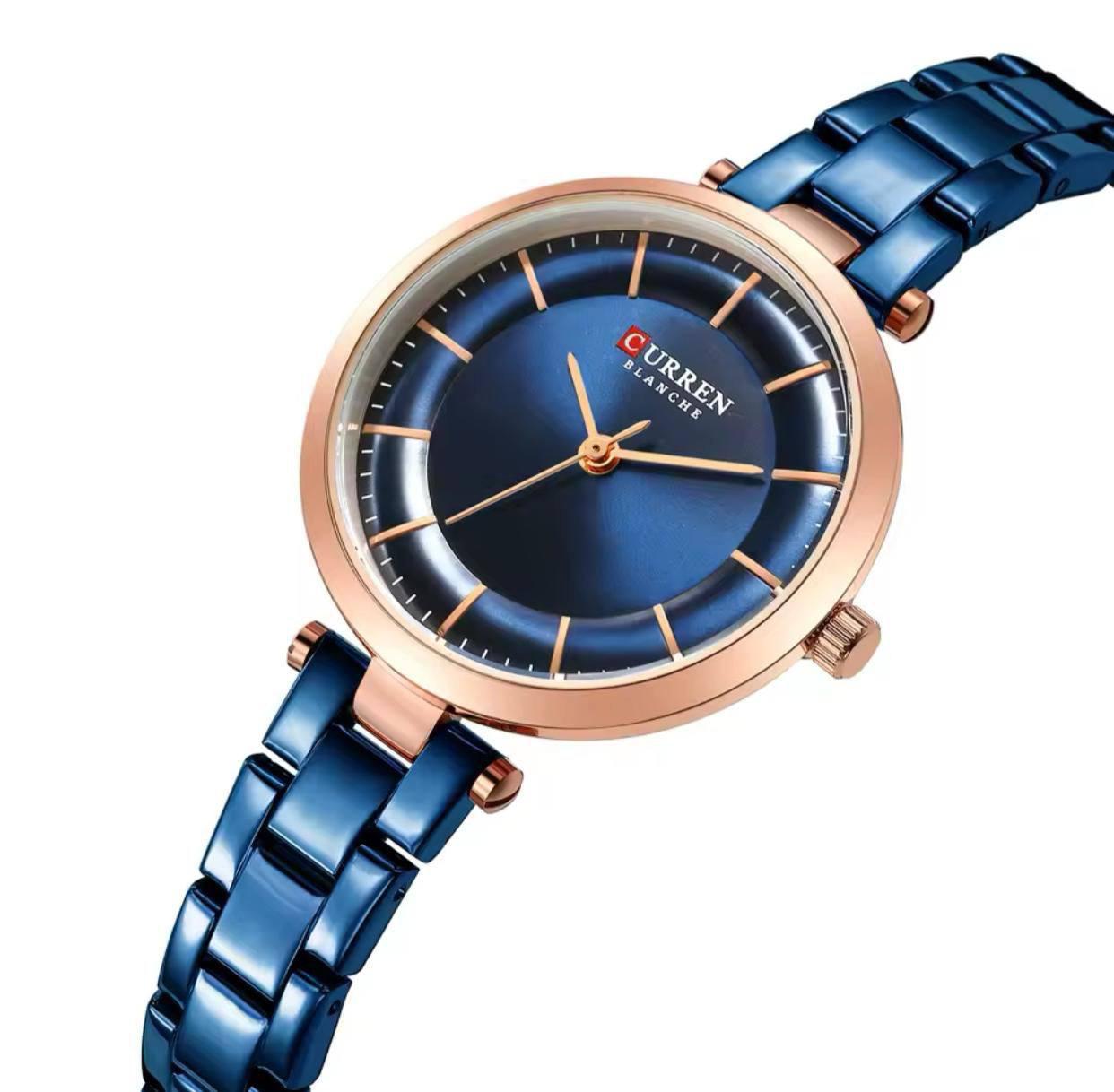 CURREN 9054 Top Brand Women Watch Fine Gift for Girls Mesh Stainless Steel Quartz Watches Women Clock Female