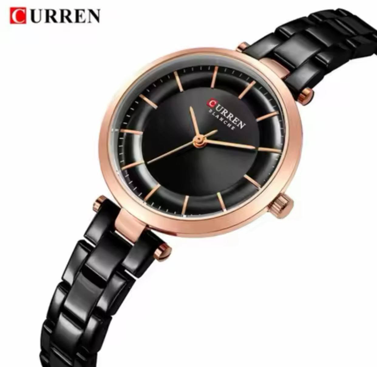 CURREN 9054 Top Brand Women Watch Fine Gift for Girls Mesh Stainless Steel Quartz Watches Women Clock Female