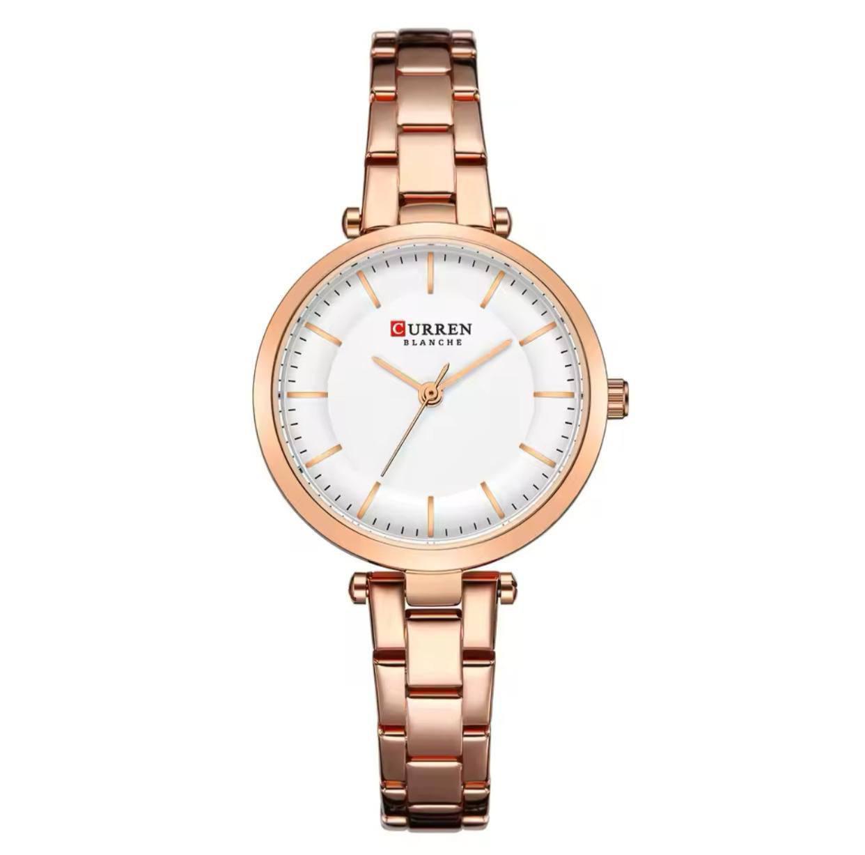 CURREN 9054 Top Brand Women Watch Fine Gift for Girls Mesh Stainless Steel Quartz Watches Women Clock Female