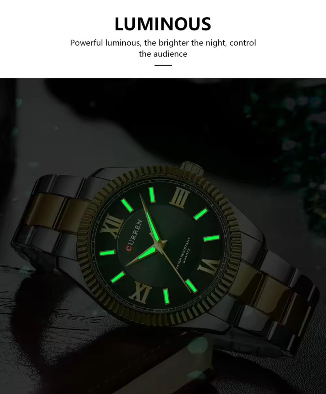 CURREN Watches 8453 New Men Luxury Business Stainless Steel Waterproof Quartz Watch for Mens Sport Luminous Wristwatch Clock