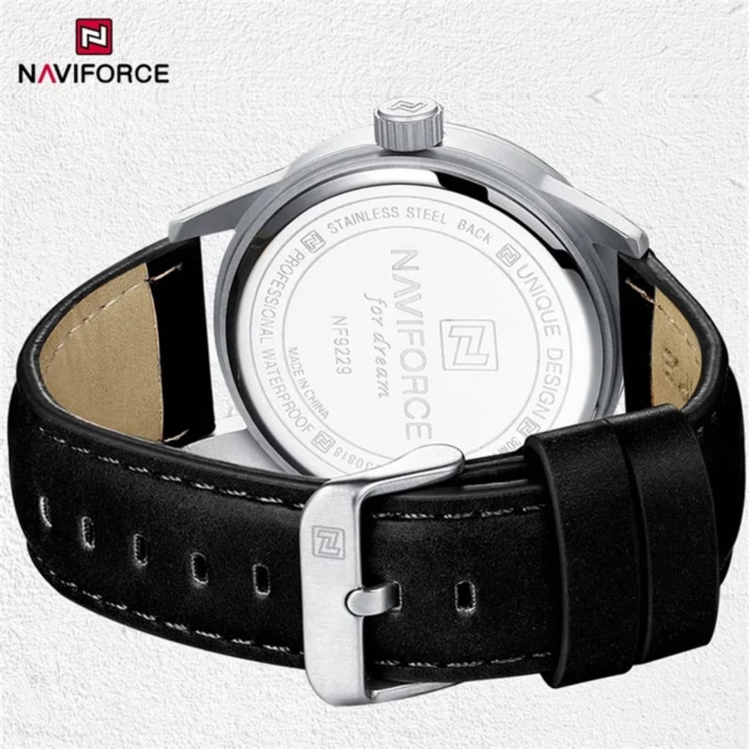 Naviforce 9229 Brand Design Men's Watches Luxury Fashion Waterproof Calendar Quartz Wristwatch Male Gift