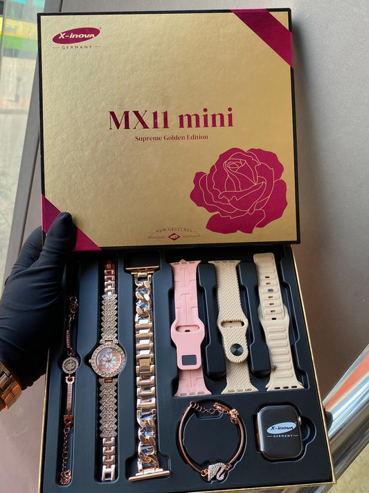 MX11 Mini Ladies Gift Set – Smart Watch, Interchangeable Straps & Jewellery