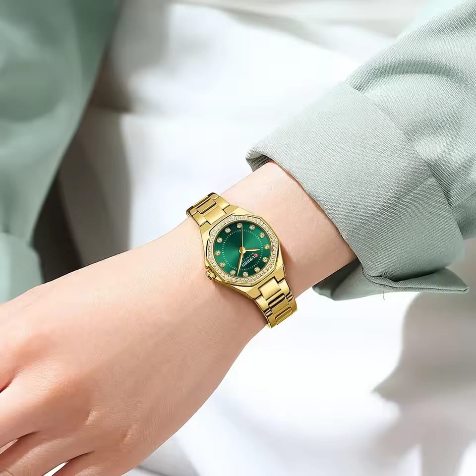 CURREN 9100 New Arrival Luxury Classic Quartz Watch Women Diamonds Fashion Elegant Watches Waterproof Luminous Hands Lady Clock