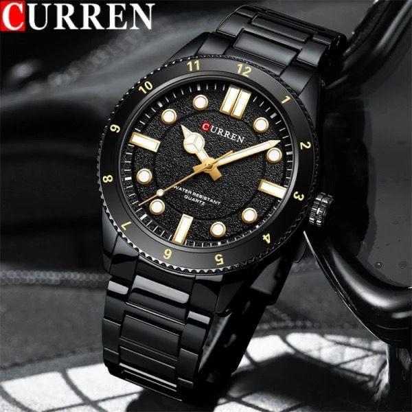 2025 New Design CURREN 8450 Fashion Watches with Stainless Steel Luxury Sports Chronograph Quartz Watch Men